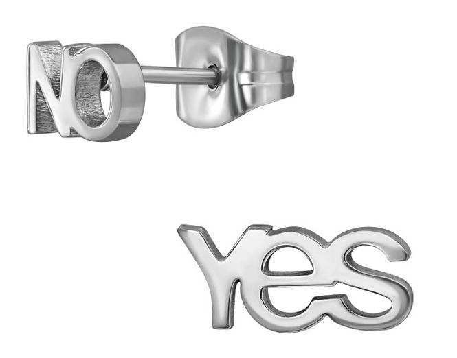 Hovedbilde YES / NO – Sølv stålstuds