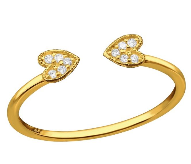 Hovedbilde Twin Hearts Ring 57str