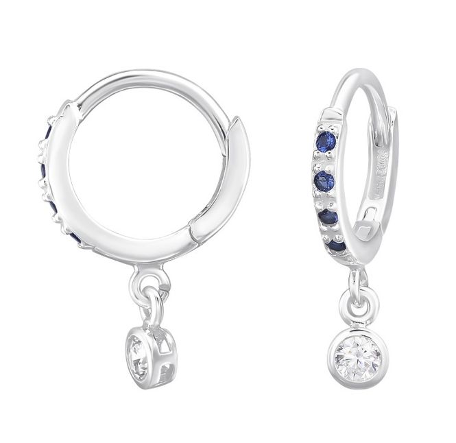 Hovedbilde Mini Sparkle Charm Huggie Øredobber