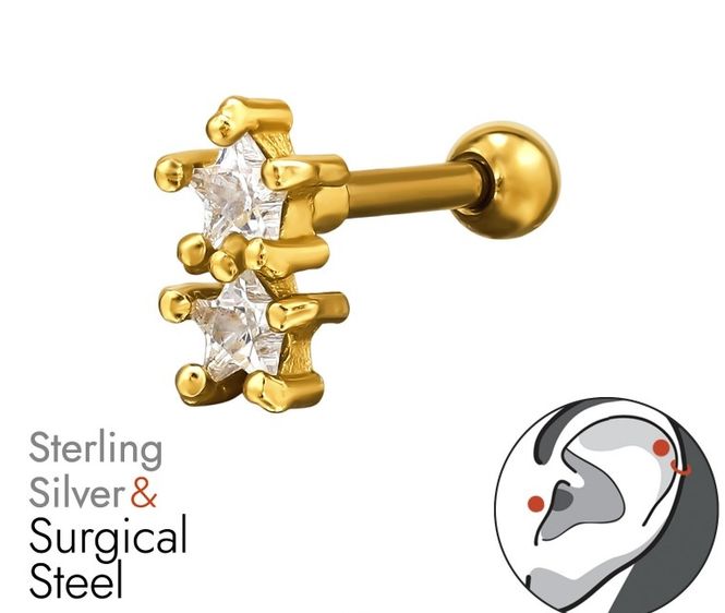 Hovedbilde Golden Dou Star piercing