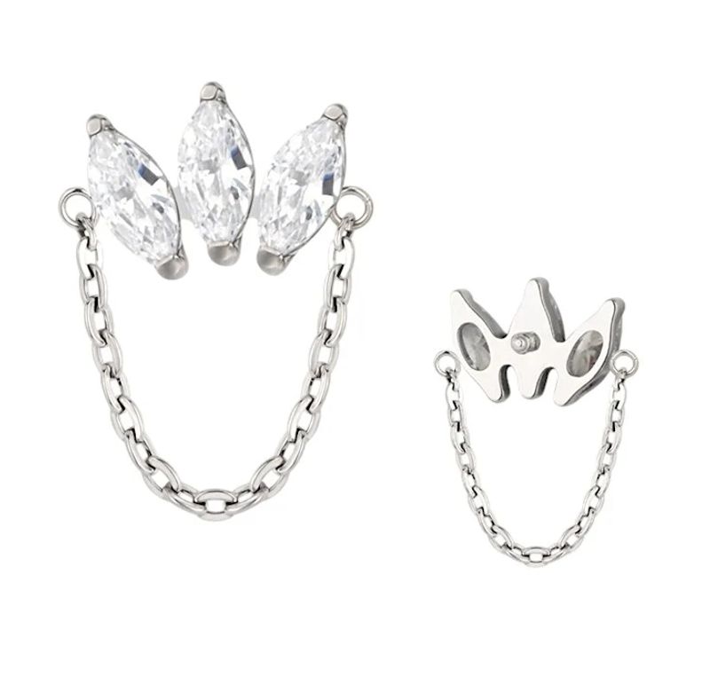 Aurora Chain Titan Labret  Sølv