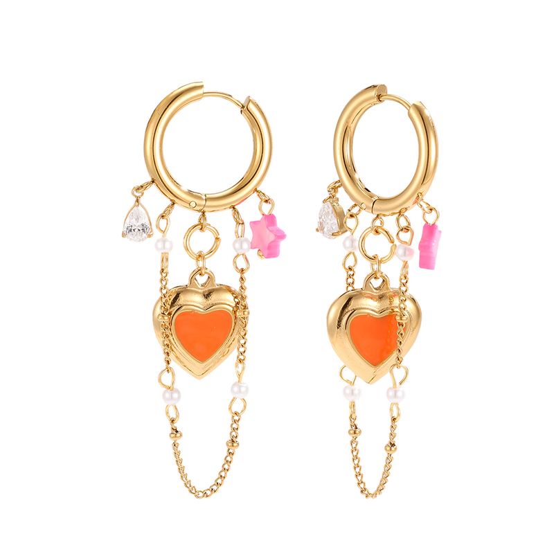 Sunset Charm Hoops