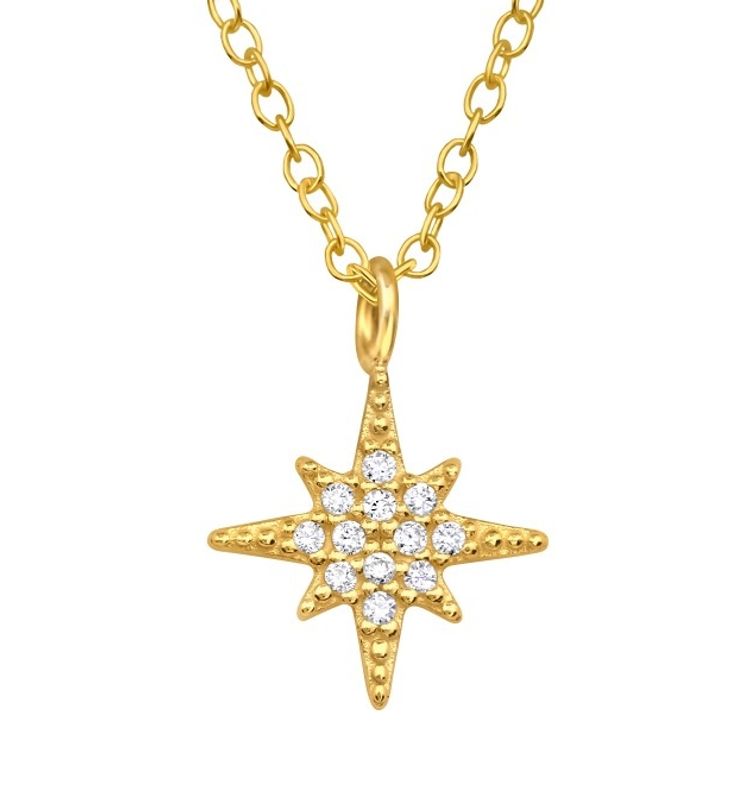 Golden North Star halskjede