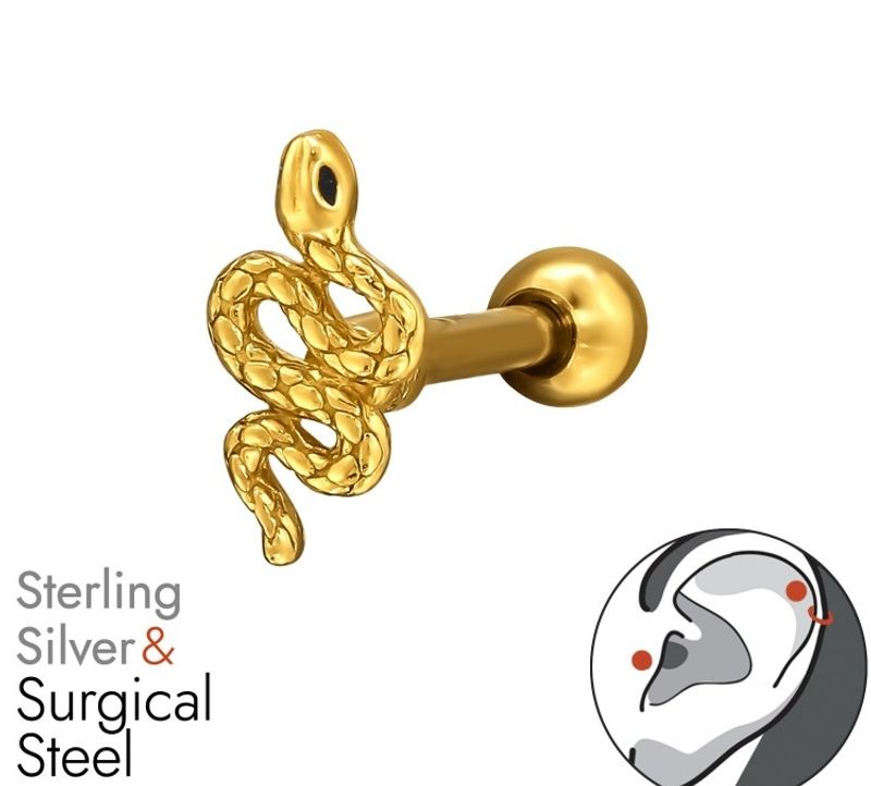 Golden Snake piercing