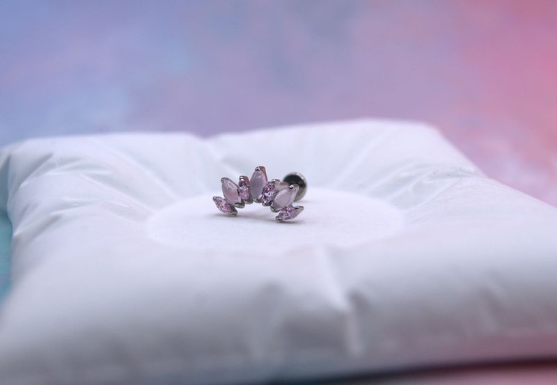 Bloom Rose Quartz Titan Labret