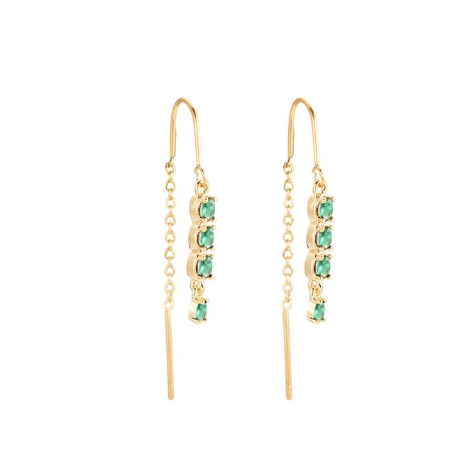 Hovedbilde Emerald Drop Ear Chain