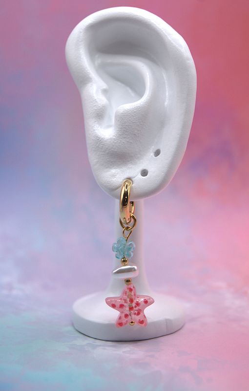 Coral Star Hoops