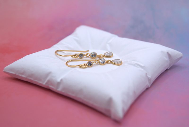 Golden Triple Drop Øredobber